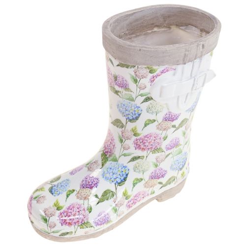 Floristik24 Rubberen laarzen bloempot plantenbak keramiek look H17.5cm