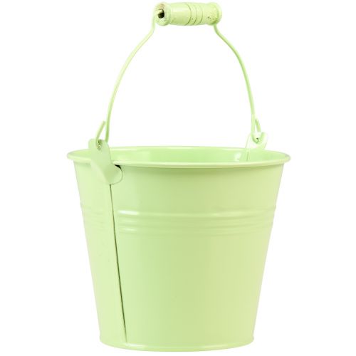 Artikel Emmer met handvat plantenbak metaal pastel Ø14cm H12cm 6 st