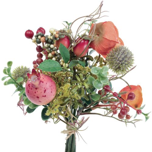 Floristik24 Kunstbloemboeket physalis globe distel granaatappel decoratie 21cm