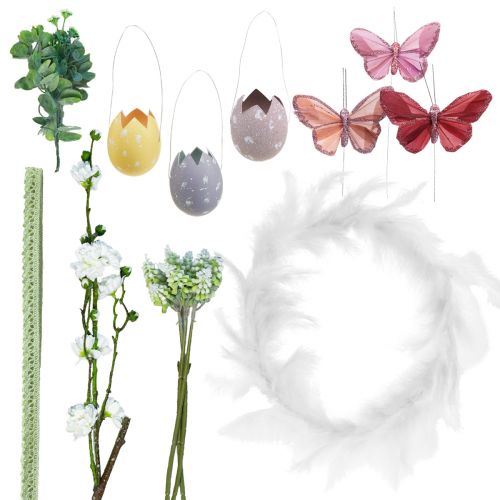 Floristik24 DIY doos verenkrans Paasdecoratie deurkrans Pasen Ø25cm