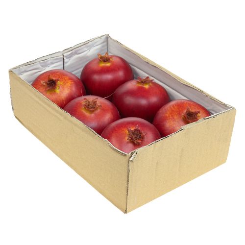 Floristik24 Granaatappel deco fruit deco voerpoppen rood 8cm 6st