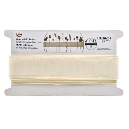 Artikel Decoratief lint lintlussen crème 40mm 6m