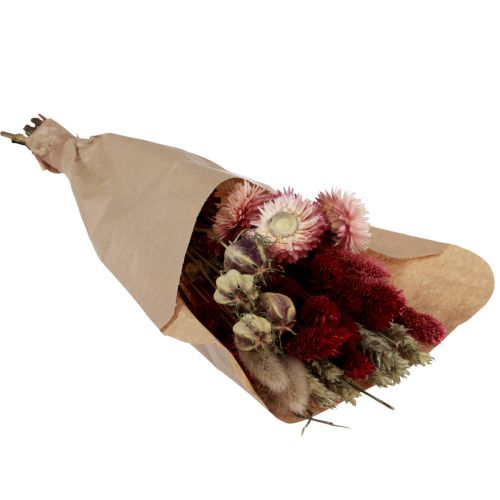 Artikel Droogbloemenboeket strobloemen Phalaris rood 30cm
