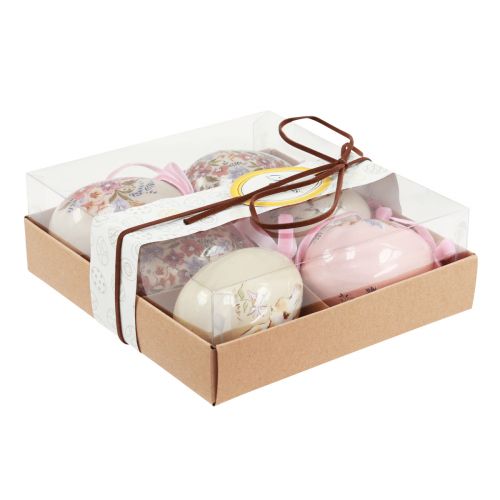 Floristik24 Decoratieve paaseieren om op te hangen met motieven 4,5×6,5cm 6 st