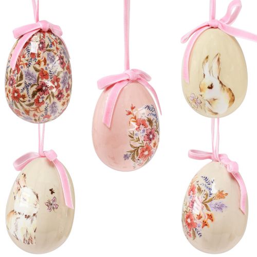 Floristik24 Paaseieren decoratieve eieren om op te hangen met motieven 4-6cm 12st