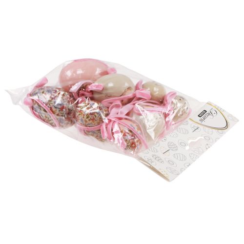 Floristik24 Paaseieren decoratieve eieren om op te hangen met motieven 4-6cm 12st