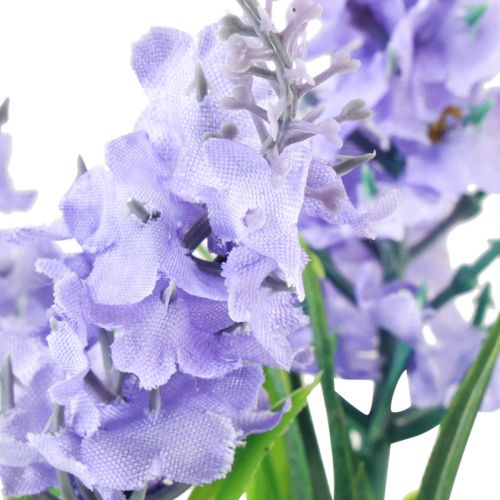 Floristik24 Kunsthyacint in pot zeegras blauw paars 16/17cm 2st