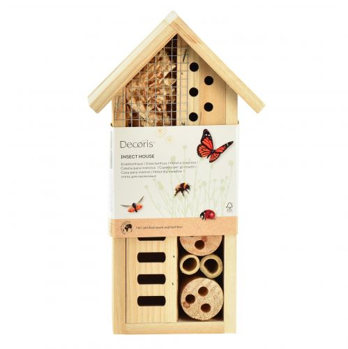 Artikel Insectenhotel natuurlijk insectenhuis hout 14cmx8cmx26cm