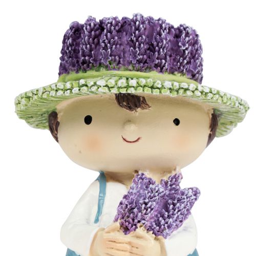 Floristik24 Decoratieve figuren lavendel decoratie meisje & jongen H14,5cm 2st