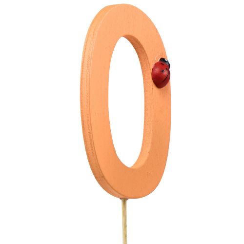 Artikel Aantal pluggen verjaardag 0 bloempluggen hout 27,5cm 16 st
