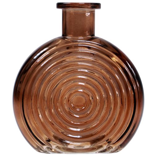 Artikel Glazen vazen retro mini vazen glas bruin beige H13,5cm 2st