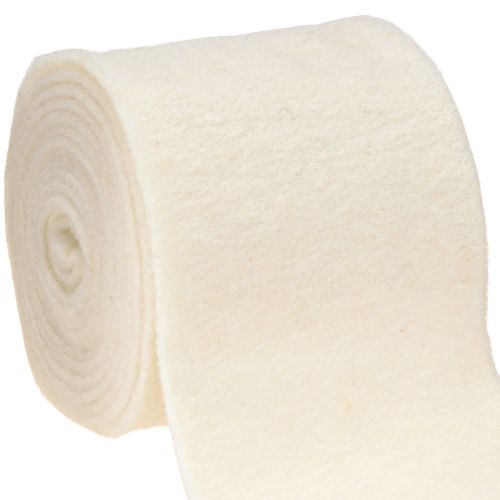 Floristik24 Viltlint 15cm x 5m wit