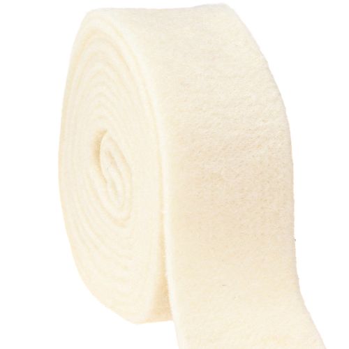 Floristik24 Viltlint wit 7,5 cm, 5 m