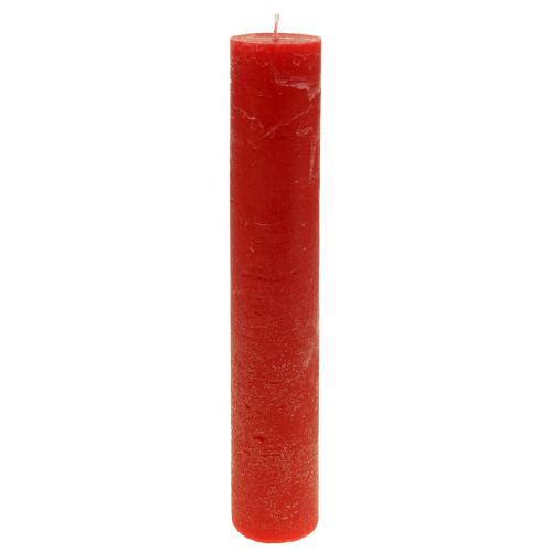 Floristik24 Rode kaarsen, grote, effen gekleurde kaarsen, 50x300mm, 4 stuks