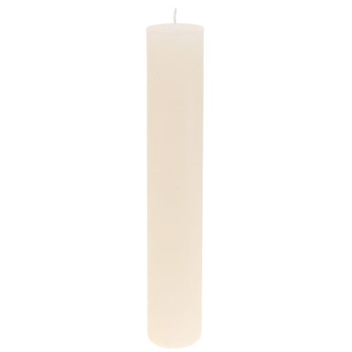 Grote kaarsen effen stokkaarsen crème 50x300mm 4 st