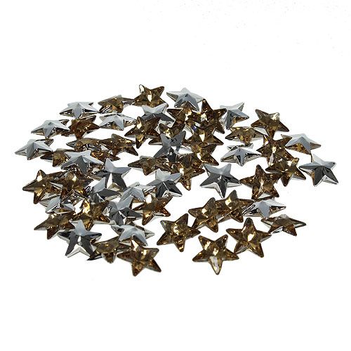 Floristik24 Verspreidendecoratie acrylsterren Ø1.5cm goud 100g
