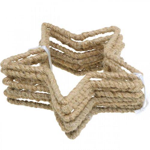 Artikel Adventdecoratie, kerstdecoratie ster, decoratie ster jute B15.5cm 8 stuks