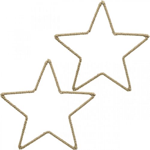 Artikel Adventdecoratie, kerstdecoratie ster, decoratieve ster jute B20cm 5 st