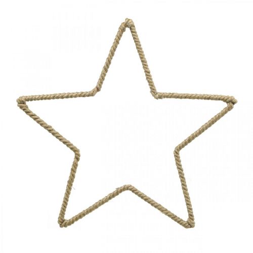 Artikel Adventdecoratie, kerstdecoratie ster, decoratieve ster jute B24.5cm 5st