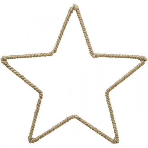 Floristik24 Adventdecoratie, kerstdecoratie ster, decoratieve ster jute B31cm 4 st