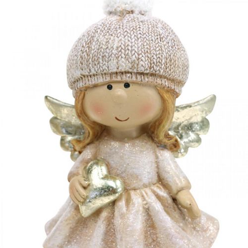 Floristik24 Adventsdecoratie Kerstengel, engel hart figuur H16.5cm 2st