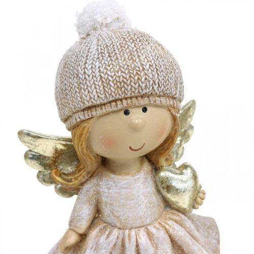 Floristik24 Adventsdecoratie Kerstengel, engel hart figuur H16.5cm 2st