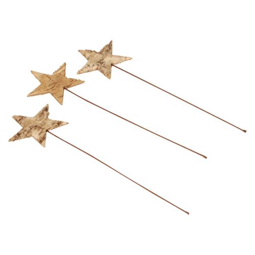 Artikel Decoratieve sterren voor het plakken van boomschorsdecoratie sterren Advent 22cm 24 st