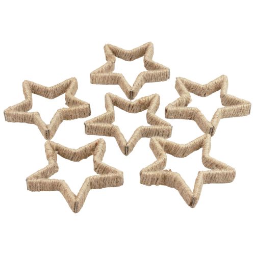 Artikel Adventdecoratie Kerstdecoratie ster decoratieve ster jute 13,5cm 6st