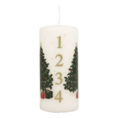 Artikel Adventskalenderkaars Kerstkaars wit 150/65mm