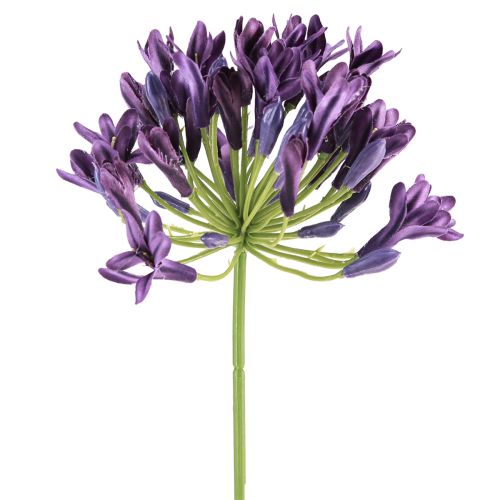 Artikel Agapanthus kunstbloemen paarse decoratie lelies 75cm 2 stuks