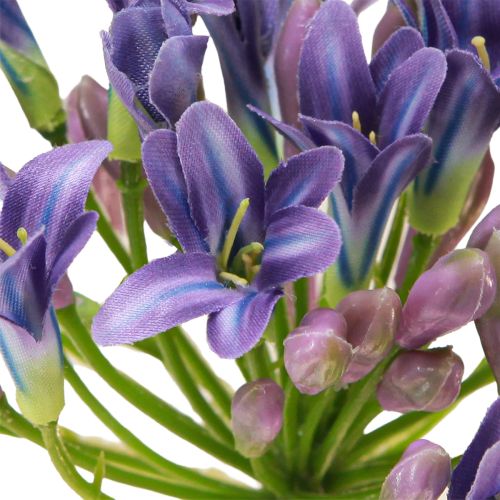 Artikel Agapanthus Afrikaanse Lelie Kunstbloemen Paars L75cm 2st