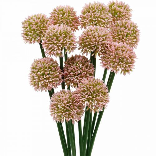 Floristik24 Kunstbloem allium roze 38cm kunstmatige sierui zijde bloem in bos 12st