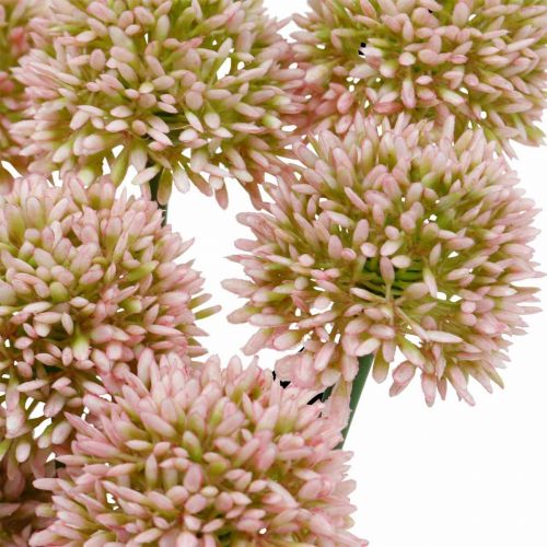 Floristik24 Kunstbloem allium roze 38cm kunstmatige sierui zijde bloem in bos 12st