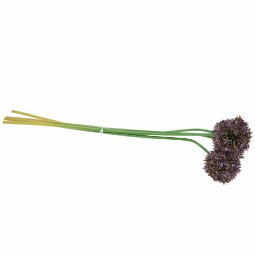 Floristik24 Sier-Allium kunstmatig Paars Ø7cm H58cm 4st