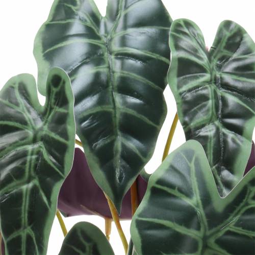 Artikel Alocasia arrow bladgroen, violet kunstplant H48cm