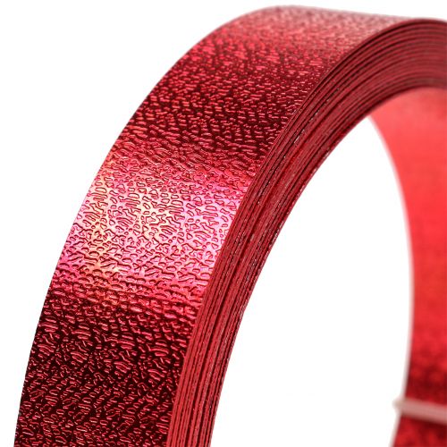 Aluminium lint platdraad rood 20mm 5m