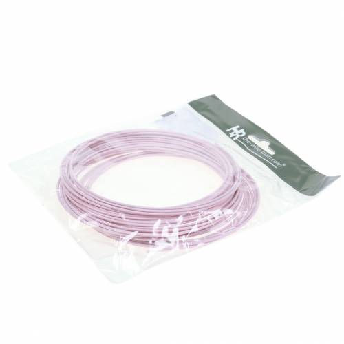 Floristik24 Aluminiumdraad Ø2mm pastelroze 100g 12m