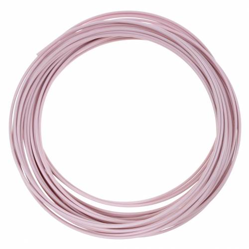 Floristik24 Aluminiumdraad Ø2mm pastelroze 100g 12m
