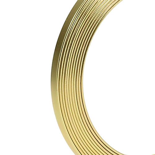 Floristik24 Aluminium platte draad goud 5 mm x 1 mm 2,5 m