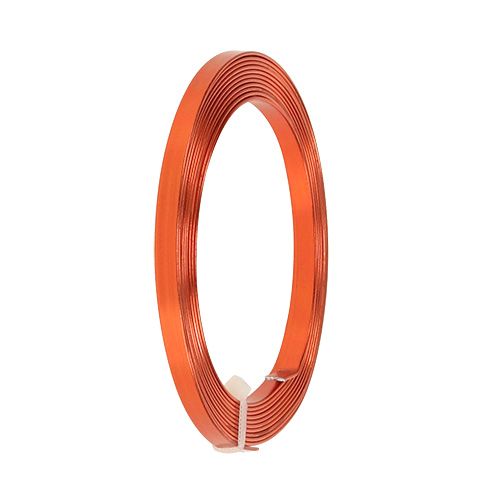 Artikel Aluminium platte draad oranje 5 mm x 1 mm 2,5 m