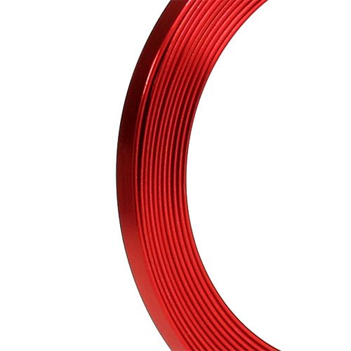 Aluminium platte draad rood 5 mm x 1 mm 2,5 m