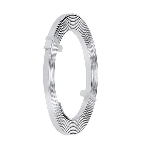 Artikel Aluminium platte draad zilver 5 mm x 1 mm 2,5 m