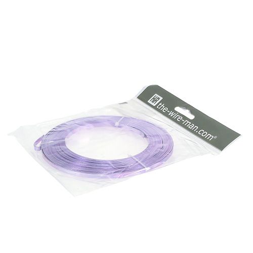 Artikel Aluminium platdraad lavendel 5mm 10m