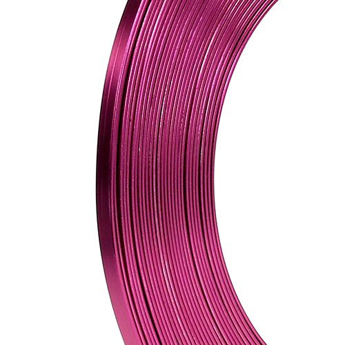 Floristik24 Aluminium platdraad roze 5mm 10m