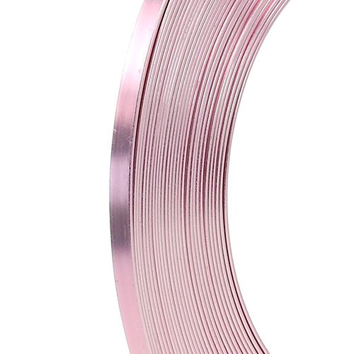 Floristik24 Aluminium platdraad roze 5mm 10m