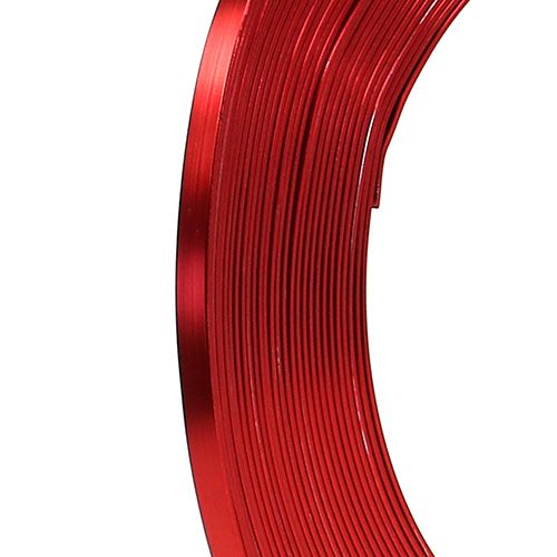 Floristik24 Aluminium Platte Draad Rood 5mm 10m