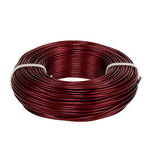 Floristik24 Aluminiumdraad Ø2mm 500g 60m Bordeaux