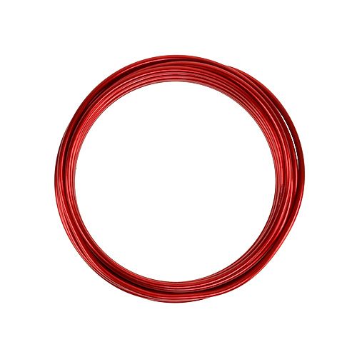 Floristik24 Aluminium Draad 2mm Rood 3m