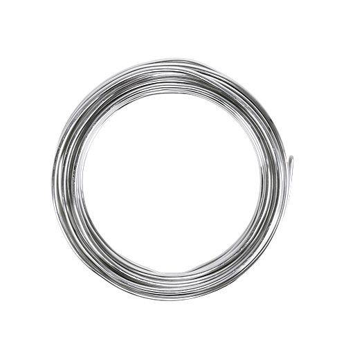 Floristik24 Aluminium draad 2mm zilver 3m