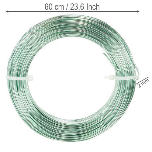 Aluminiumdraad 2 mm decoratief draad knutseldraad 60 m 500 g | Floristik24.nl